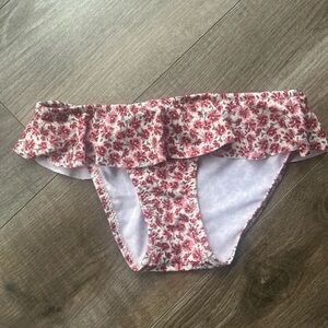 Zara Floral Ruffle Bikini Bottoms